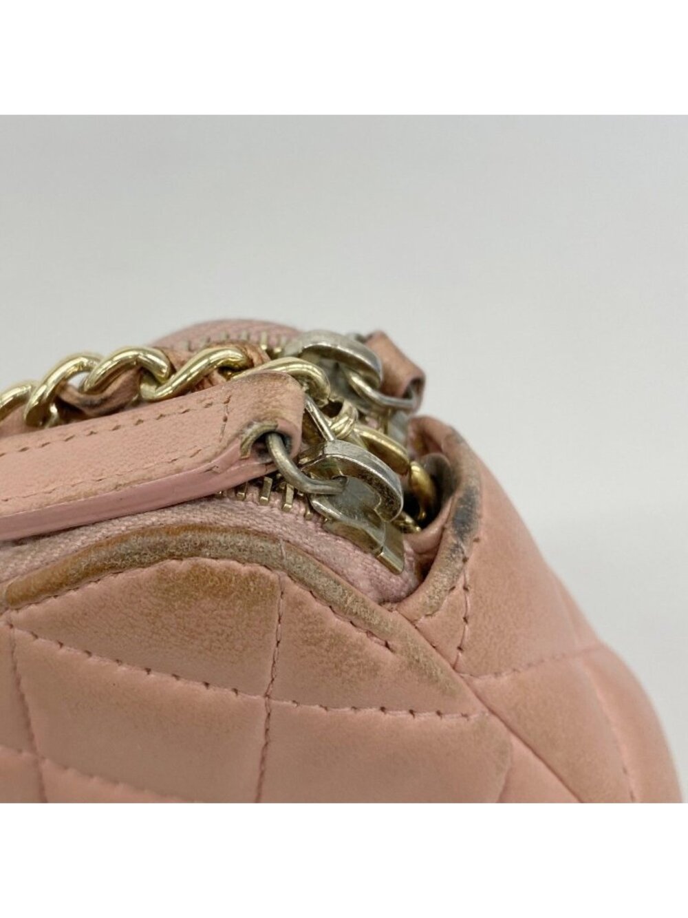 Chanel Shoulder Bag Quilted Lambskin Pink Champagne Gold - Picture 7 of 10